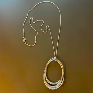 Alexis Bittar necklace long chain with encrusted crystals